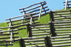 Lawinenverbauung im Gebirge